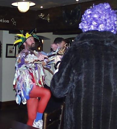 Bibby dances the fool's jig